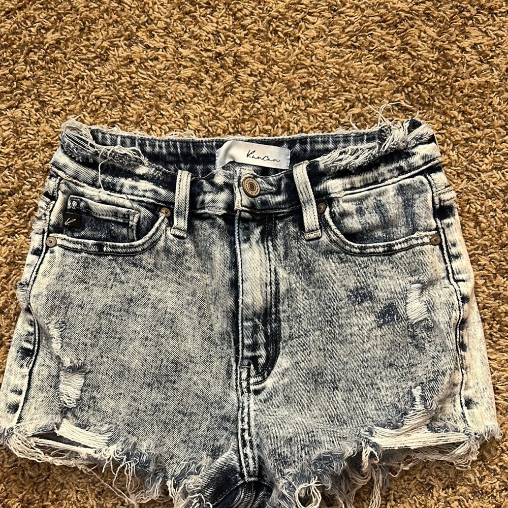 KanCan Black Jean Shorts Distressed High-Waisted